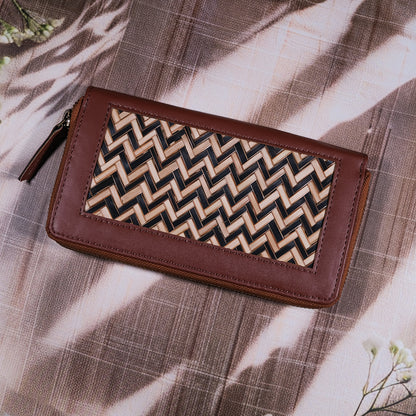 Evening Clutch Bag - Black & Biege